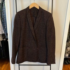 Double breasted maroon suit jacket 36S